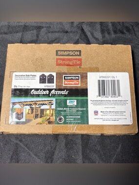 Simpson Strong Tie Decorative Black Post Base Side Plates APB66DSP 1 Pair